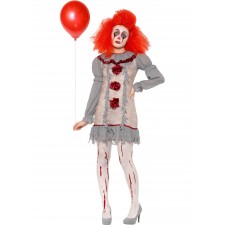 Grey Clown Lady Costume