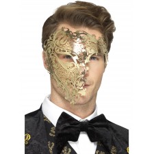 Filigree Phantom Metal Deluxe Mask for Adult