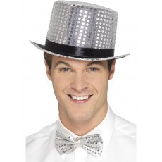 Silver Sequin Top Hat for Adult Silver Sequin Top Hat for Adult