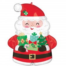 Christmas Jolly Old Santa Shaped Balloon 50cm x 63cm