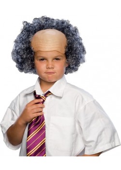 Bald Wig With Grey Curly Sides Child Fairytale - Accessory
