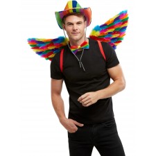 Rainbow Feather Wings for Adult