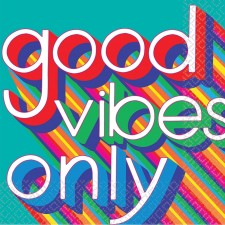 Disco & 70's good vibes only Good Vibes Lunch Napkins 16 pk