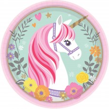 Magical Unicorn Lunch Plates 17cm 8 pk