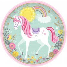 Magical Unicorn Dinner Plates 23cm 8 pk