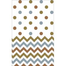 Chevron Design Mixed Metallic Plastic Table Cover 1.37m x 2.59m