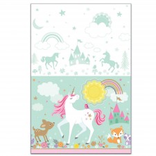 Magical Unicorn Plastic Table Cover 1.37m x 2.43m