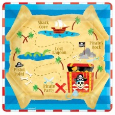 Pirate's Treasure Square Dinner Plates 23cm 8 pk