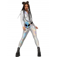 Fever Miss Whiplash Mirror Holographic Costume