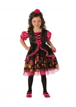 Day Of The Dead Halloween Girl Child Costume