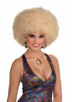 Afro Blonde Wig for Adult 1970s