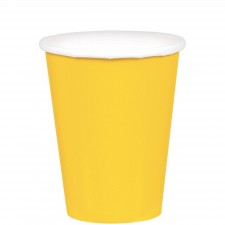 Sunshine Yellow Paper Cups 266ml Pack of 20