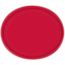Apple Red Oval Banquet Plates 30cm 20 pk