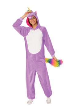 Purple Unicorn Hooded Onesie Costume Mythical