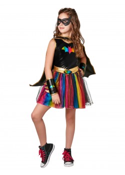 Batgirl Deluxe Rainbow Tutu Child Costume
