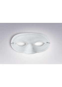 White Satin Domino Mask for Adult Mardi Gras - Accessory