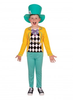 Mad Hatter Alice In Wonderland Boys Classic Child Costume Mad Hatter Alice In Wonderland Boys Classic Child Costume