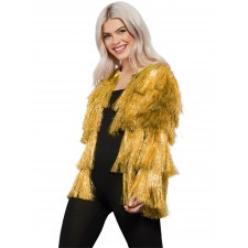 Fever Gold Tinsel Festival Jacket for Adult