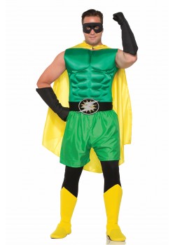 Green Hero Superheroes & Villains Muscle Chest for Adult - Accessory Green Hero Superheroes & Villains Muscle Chest for Adult - Accessory