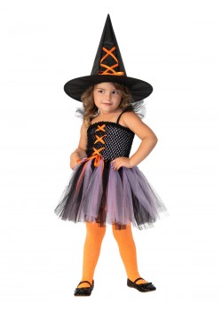 Witch Purple & Orange Child Costume