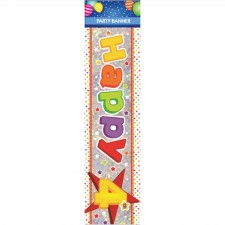 Happy 4th Birthday Banner