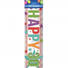 Multi Coloured Happy 30th Birthday Banner