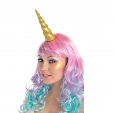 Magical Unicorn Party Supplies - Glittered Gold Unicorn Horn