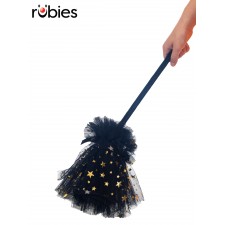 Witch Black & Gold Star Broom