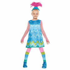 Poppy Trolls 3 Band Together Girl's Costume 6-8 Years