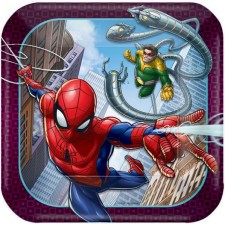 Spider-Man Spider-Man Webbed Wonder Square Lunch Plates 17cm 8 pk