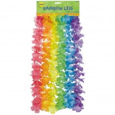 Rainbow Floral Leis 6 pk