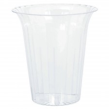 Clear Flared Plastic Cylinder 14cm x 15cm