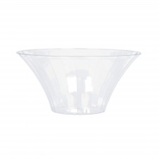 Clear Flared Plastic Bowl 17cm x 8cm