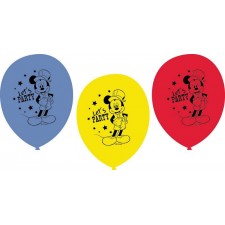 Disney Mickey Carnival Latex Balloons 30cm 6 pk
