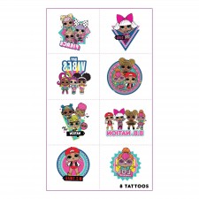 LOL Surprise Together 4EVA Tattoos Favours 8 pk
