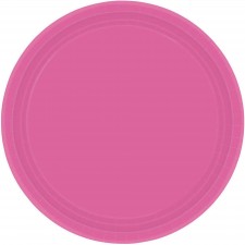Bright Pink Round Dinner Plates 23cm 20 pk