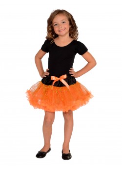 Orange Halloween Tutu Child Skirt