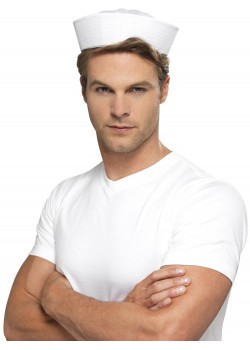 White Sailor Hat for Adult