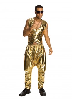 Rapper 1990s Gold Adult Pants