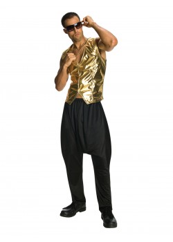 Rapper 1990s Gold Adult Vest
