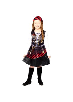 Pirate Sustainable Dress Girl's Costume 6-8 Years