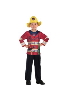 Firefighter Sustainable Top Boy's Costume 3-4 Years