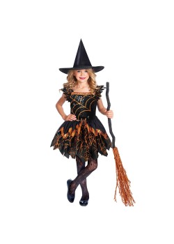 Spooky Spider Witch Girl's Costume 3-4 Years