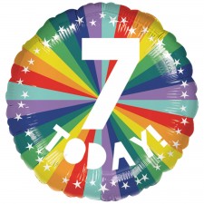 Happy Birthday 7 Today Rainbow Foil Balloon 45cm