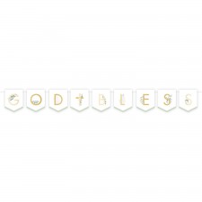 First Communion God Bless Botanical Celebration Pennant Banner 1.6m