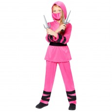 Pink Ninja Girl's Costume 4-6 Years Pink Ninja Girl's Costume 4-6 Years
