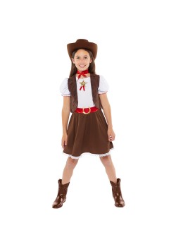 Western Cowgirl Girl's Costume 6-8 Years