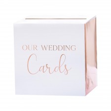 Wedding Party Supplies - Botanical Wedding Rose Gold Card Box