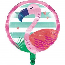 Pineapple N Friends Flamingo Round Foil Balloon 45cm