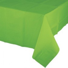Fresh Lime Green Tissue & Plastic Back Table Cover 137cm x 274cm